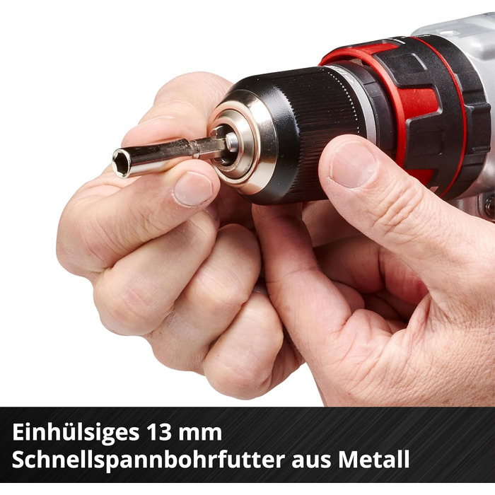 Акумуляторний дриль-шуруповерт Einhell TE-CD 18 Li-i Brushless Power X-Change з ударною функцією, Li-Ion, 18 V, 2 швидкості, 60 Nm, LED-ліхтар, кейс, 2 x 2.0 Ah акумулятори та зарядний пристрій