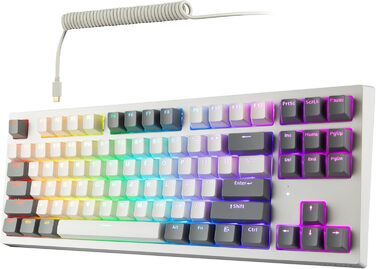 Механічна клавіатура TECWARE Phantom+ 87 клавіш RGB з Wraith-червоними перемикачами (чорна)
