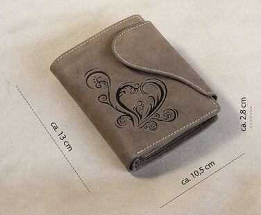 Жіночий гаманець Harry's Collection у вінтажному стилі з сердечком, спеціальна серія, універсальний розмір, темно-коричневий