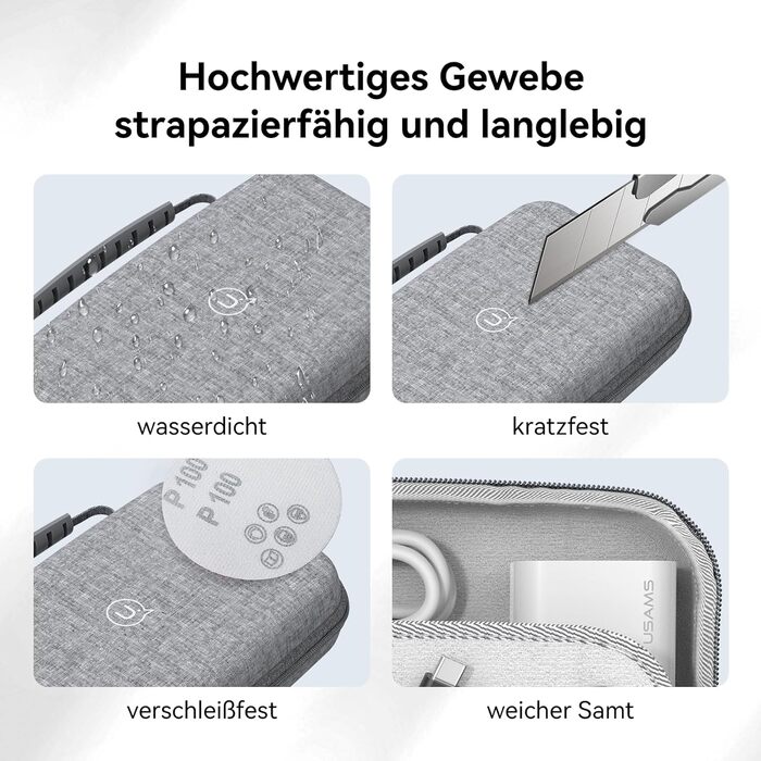 Водонепроникна електронна органайзер для кабелів, портативна двошарова кабельна сумка