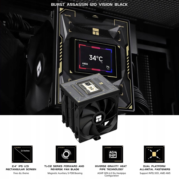 Кулер для процесора Thermalright Burst Assassin 120 Vision Black