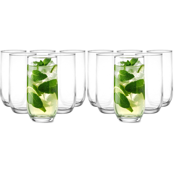 Набір склянок Glasmark KROSNO 1992 Longdrink 6 шт, 400 мл для води, коктейлів, високі склянки для віскі, придатні для мийки в посудомийній машині