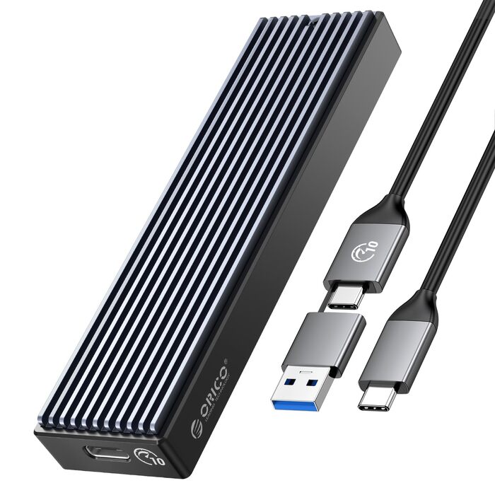 Зовнішній корпус (кейс) ORICO M.2 NVMe SSD USB-C 3.2 Gen2 10Gbps для PCIe M-Key/M+B Key (2230/2242/2260/2280), з підтримкою UASP
