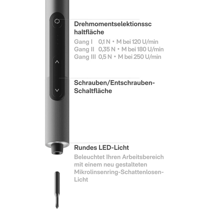 HOTO SNAPBLOQ™ S-A01 Міні Електричний Набір Викруток, Прецизійний Інструмент для Ремонту, 3 Регулювання Моменту, для Телефонів, Ноутбуків, Окулярів та Годинників