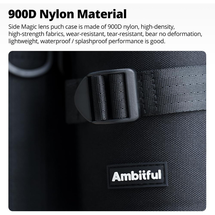 Захисний чохол для об'єктива камери AMBITFUL: водонепроникний, пилонепроникний, ударостійкий. Підходить для Sony, Nikon, Canon, Fujifilm, Tamron (до 110x225 мм)