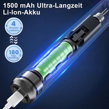 Електрична зубна щітка Betterchoi з магнітною левітацією, 41 000 VPM, 4 насадки, IPX7, 180 днів роботи від акумулятора, 5 режимів, таймер, чорний колір