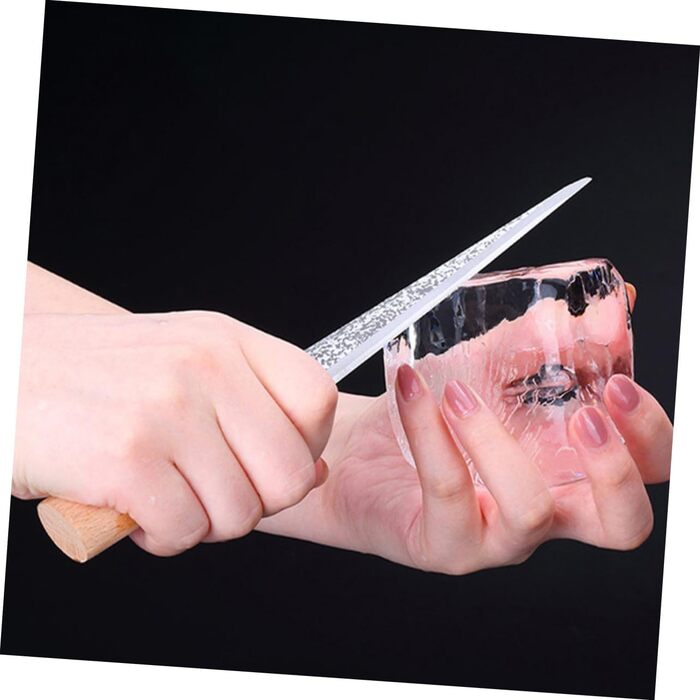 CRILSTYLEO Vintage Ice Skates Ice Pick Puer Tea Tool Antique Ice Pick Tapered Ice Pick Bartender Ice Pick Ice Cubes Ice Molds Ice Cubes Ice Picker Ice Chopper Wooden Khaki