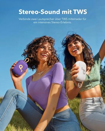 Soundcore Anker Select 4 Go: Портативна Bluetooth колонка, IP69, 20 годин роботи, плаваюча, фіолетова