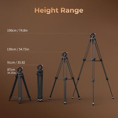 Професійний вуглецевий відеоштатив SmallRig AD-80 FreeBlazer (4163) з гідравлічною головою, навантаження 8 кг, двопозиційна QR-платформа