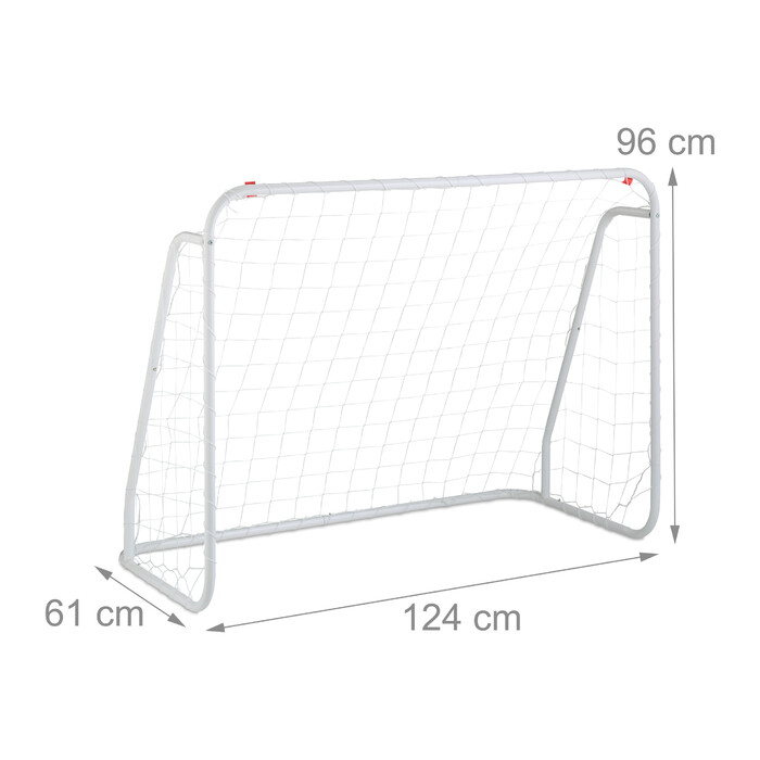 Relaxdays White Football Goal with Steel Frame