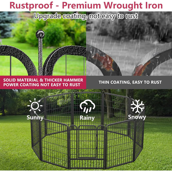 Вольєр для собак на вулицю, металевий загін для собак середніх та маленьких порід, 22 панелі, 101,6 x 68,6 см
