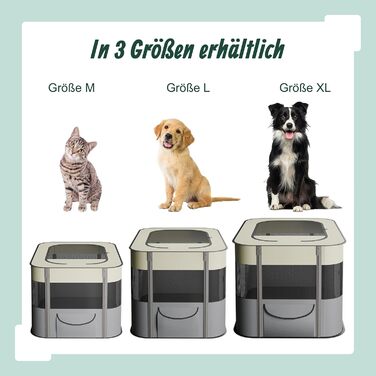 Вольєр для цуценят Relaxdays: розкладний, 43x71x55 см, для дому та вулиці, переносна конструкція, оксфордська тканина, багато кольорів