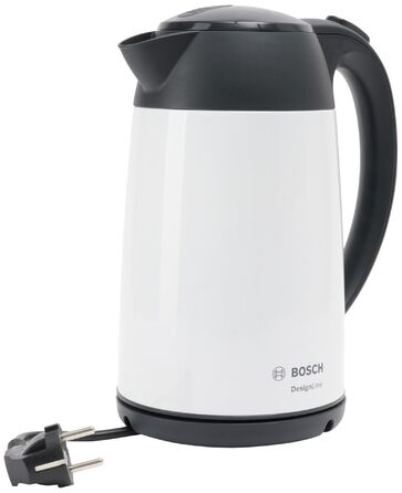 Електричний чайник Bosch DesignLine TWK3P424, 1.7 л, 2400 Вт, червоний (білий), бездротовий, з індикатором рівня води та захистом від перегріву