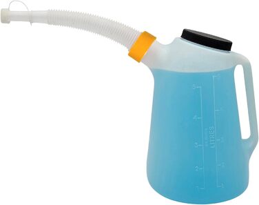 HERO Filling Can, Measuring Can, SET 1L + 3L + 5L Measuring Cups with Flexible Spout and Lid, Water Can, Car Oil Change, Automotive