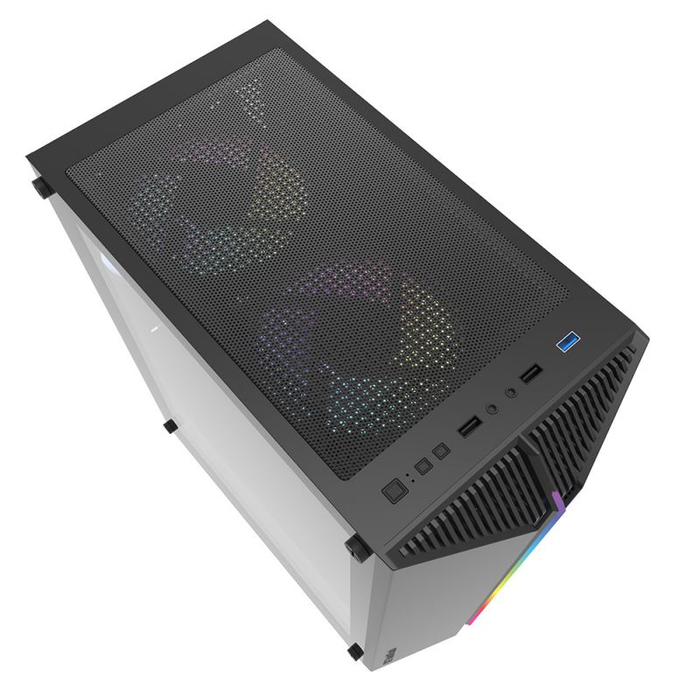 Корпус для комп'ютера Darkflash DK151 ARGB Midi Tower ATX, чорний, з вікном