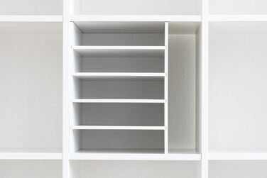INWONA Kallax Expedit Regal DIN A4 Insert File Folder Paper Shelf Mailbox Sorting Compartment Paper Compartment Storage Document Storage Partition for 5 Single Compartments 25 x 33.5 x 36 cm White
