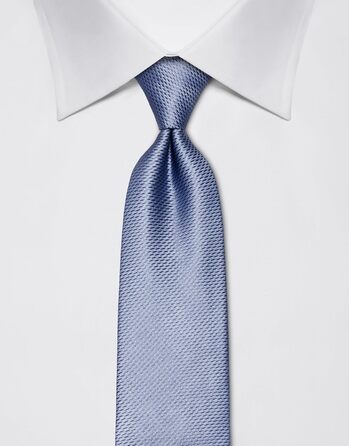 Краватка чоловіча Vincenzo Boretti шовкова з візерунком, блакитна, 8 см, для костюма та сорочки, діловий стиль, весілля