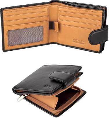 Lavalen® Wallet for Men Leather - Large Portemonnaie (Wallet) - Handmade Wallet - Wallet with Coin Pocket - Gifts for Men