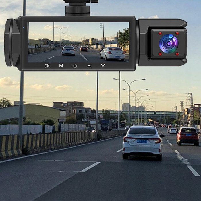 Автомобільний відеореєстратор 2в1 (передній та задній) Full HD з LCD-дисплеєм