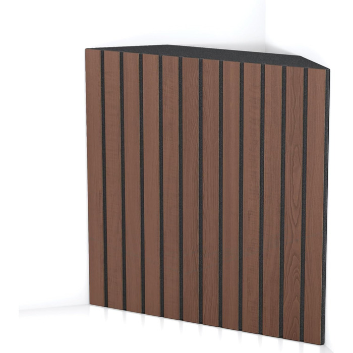 Набір акустичних кутових басових пасток для студії звукозапису, 50x50x10 см, шумоізоляція та поглинання звуку, колір горіх (4 шт)