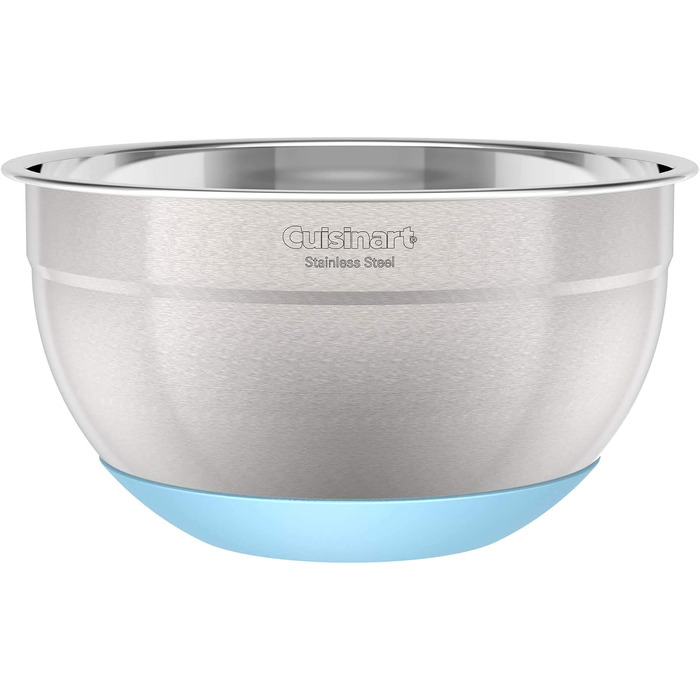 Набір мисок для змішування Cuisinart CTG-00-SMBS з нержавіючої сталі з антиковзаючим дном, 3 шт. (3л, 3л, 5л), багатоколірні
