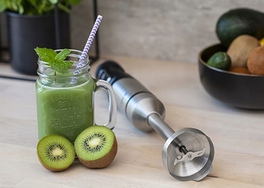 Ручний блендер MPM MBL-33M 1500W TURBO, 9 швидкостей, чорний, нержавіюча сталь