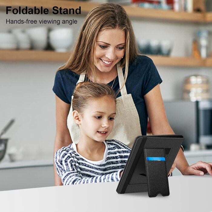 Чохол Fintie для електронних книг 6-7 дюймів з підставкою та петлею, сумісний з Kindle Paperwhite/Kindle Colorsoft Signature Edition 2024, чорний