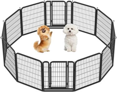 Клітка для цуценят Yaheetech, 100 см, 8-секційна, з дверцятами, для дому та саду, складана, загородження для собак