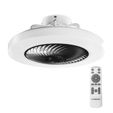 Стельовий вентилятор Noaton Triton 12050B з LED підсвіткою, 50 см, чорний. Димер, 3 режими світла, пульт, таймер