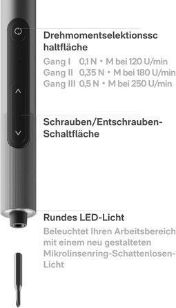 HOTO SNAPBLOQ™ S-A01 Міні Електричний Набір Викруток, Прецизійний Інструмент для Ремонту, 3 Регулювання Моменту, для Телефонів, Ноутбуків, Окулярів та Годинників