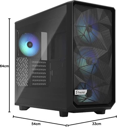 Корпус ПК Fractal Design Meshify 2 Lite White з прозорою скляною панеллю, ATX, FD-C-MEL2A-04