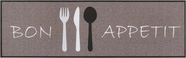Hanse Home Cook & Clean Kitchen Runner – Kitchen Rug Bon Appetit Design, Non-Slip, Easy to Care For, Runner Rug for Kitchen, Hallway, Entrance Area, Dining Room – 50x150cm