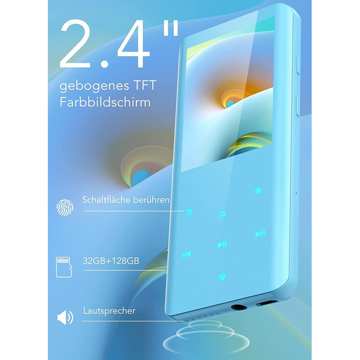 MP3 плеєр AGPTEK 32GB з Bluetooth 5.0, 2.4