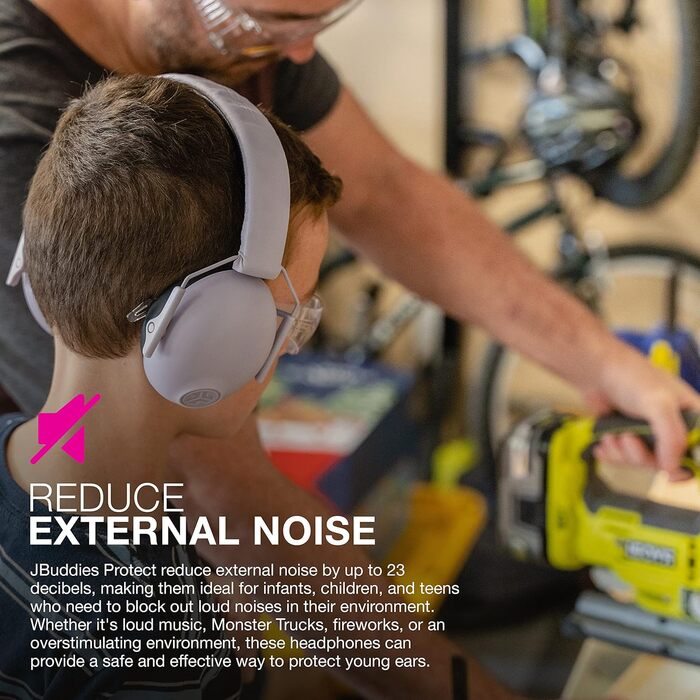 Навушники для дітей JLab JBuddies Protect, фіолетовий, захист від шуму 23dB