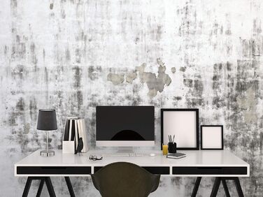 WOFI Настільна лампа Cesena 1-лампова, чорна, 14 x 14 x 32 см, тканинний абажур, 832401100000