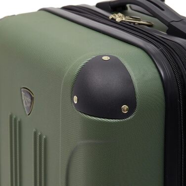 Чемодан валіза Travelers Club Chicago Hardside розширюваний спінер 20' Carry-On, колір Thyme Green