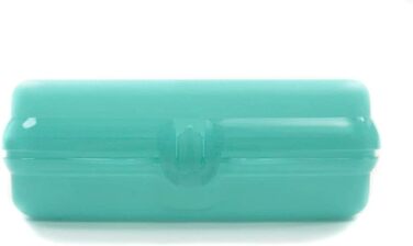 Tupperware To Go Sandwich Box light turquoise lunch box bread box school 38001