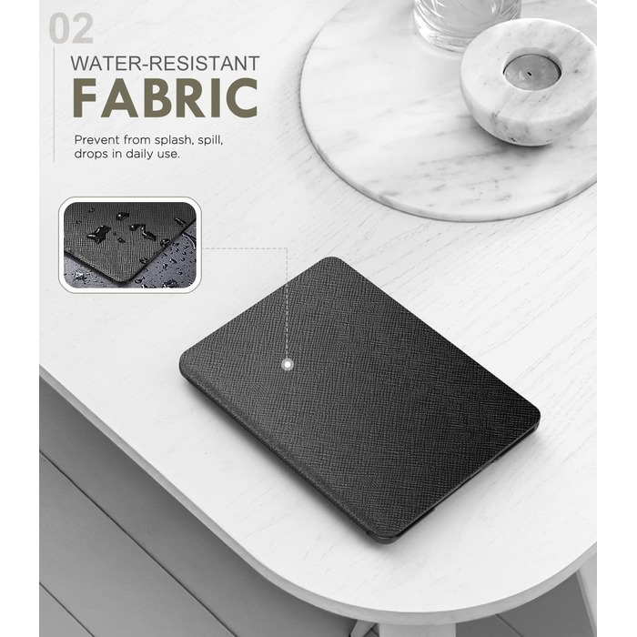 Чохол MoKo для Kindle Paperwhite 11 (2021) 6.8 дюйма, тонкий, легкий, з авто-вимиканням, зелений, чорний