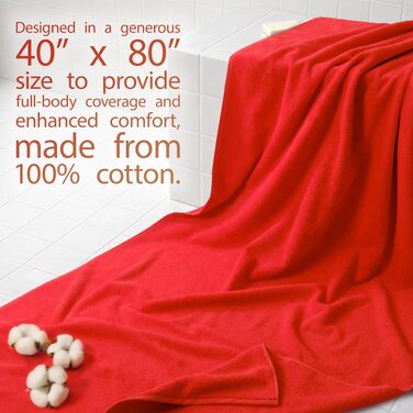 Набір махрових рушників Cotton Paradise з 100% турецької бавовни для ванної кімнати, 6 шт (2 великих рушники 40x80, 2 рушники для рук, 2 мильниці), колір шавлія