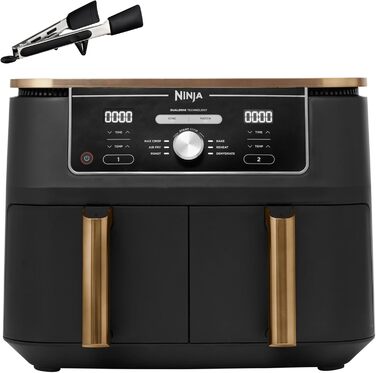 Ninja Foodi MAX Dual Zone Air Fryer - 9.5L, 6-in-1, Copper/Black - AF400EUCP