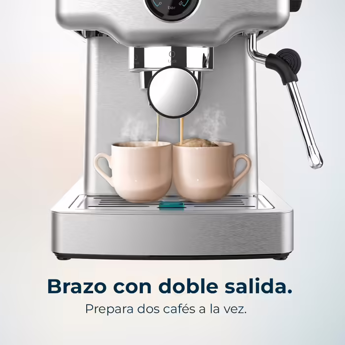 Еспресо-машина Cecotec Barista Power Mini, 1465 Вт, 20 бар, з манометром, термоблоком, поворотною паровою насадкою, подвійним носиком і резервуаром 1,8 л