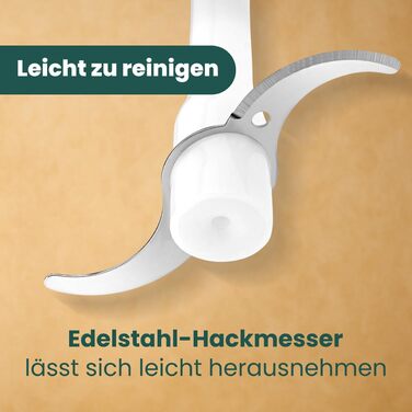 Електричний дрібник Clatronic MZ 3579: 250W, нержавіюча сталь, 1л, подрібнення льоду, білий