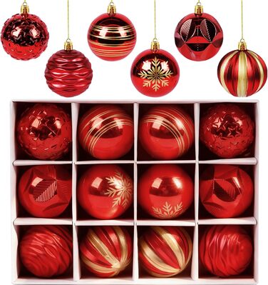 Набір прикрас для ялинки 30 шт. 6 см, пластикові кулі, темно-синій та білий колір, новорічний декор