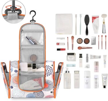 Чоловічий та жіночий дорожній туалетний аксесуар FOREGOER з можливістю підвішування, з візерунком