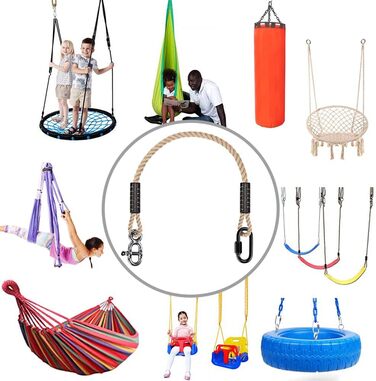 SELEWARE Tree Swing Rope, Hammock Tree Straps, Hanging Set, Adjustable Rope, Quick and Easy to Hang, Hammock Chair Swing for Indoor and Outdoor Use, Tree Branch, Camping