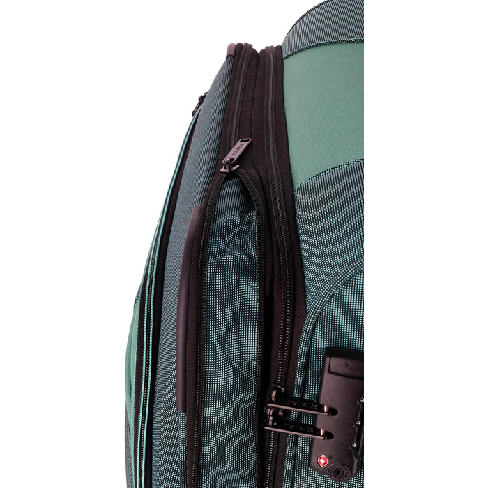 Travelite 4-Wheel Luggage Size L Softshell made from recycled material, Luggage Series VIIA: Trolley with expandable gusset + edge protection, 77 cm, 91-103 liters