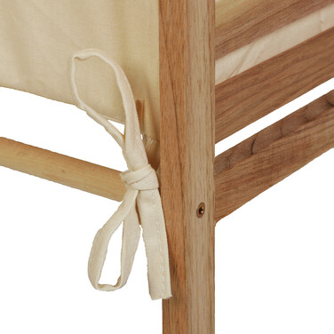 Relaxdays Laundry Basket Walnut Wood