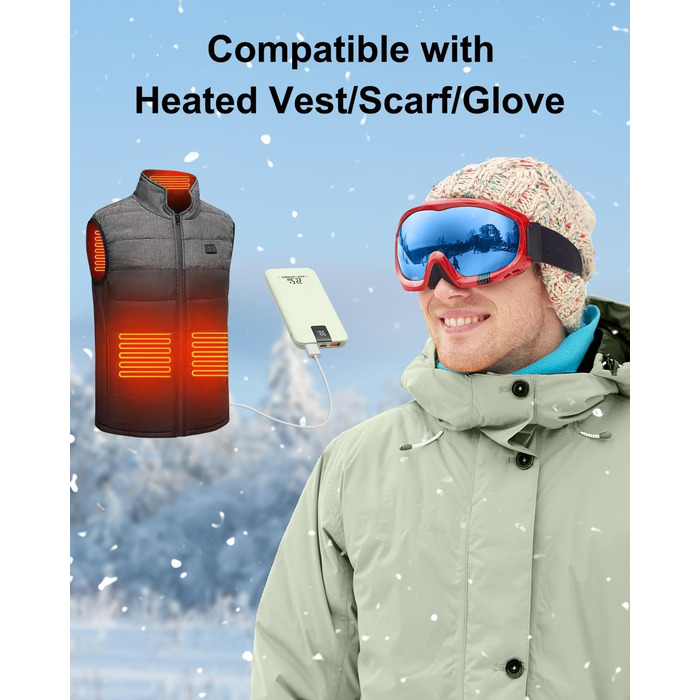 Powerbank 10000mAh 22.5W з LCD-дисплеєм: Швидка зарядка, 3 виходи, 2 входи, USB-C, для смартфонів та планшетів (зелений)