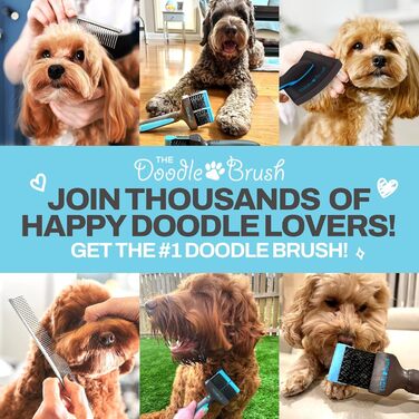 Щітка для собак Doodle Brush: Slicker для пуделів, кокапу, довгошерстих собак. Ідеальна для грумінгу та догляду.