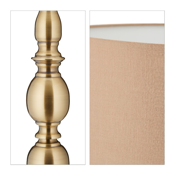 Relaxdays Standing Lamp Living Room Beige